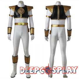 Power Rangers White Tyranno Ranger Tommy Cosplay Costume